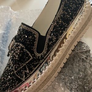Bling bling sneakers slip on